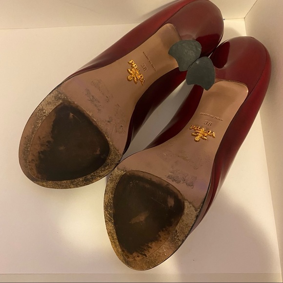 PRADA ❤️🔥 red leather PUMPS ❤️🔥 heels - Picture 6 of 9